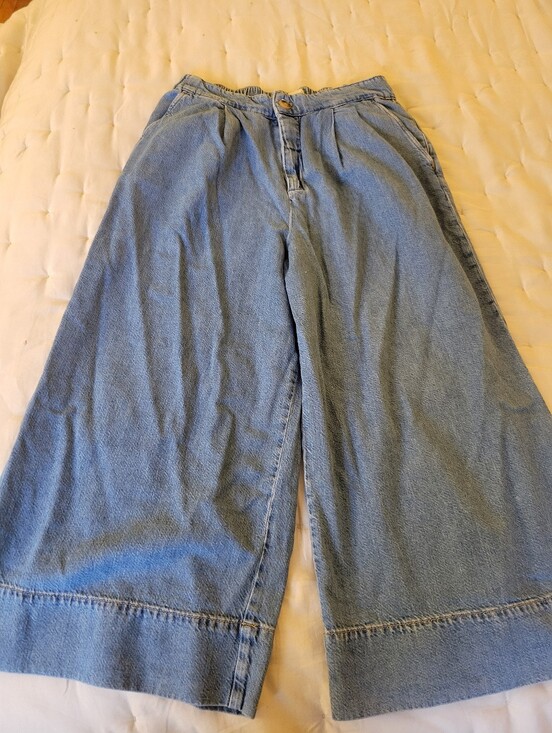Pilcro Denim - Pilcro Light Wash Wide-Leg Denim Culottes